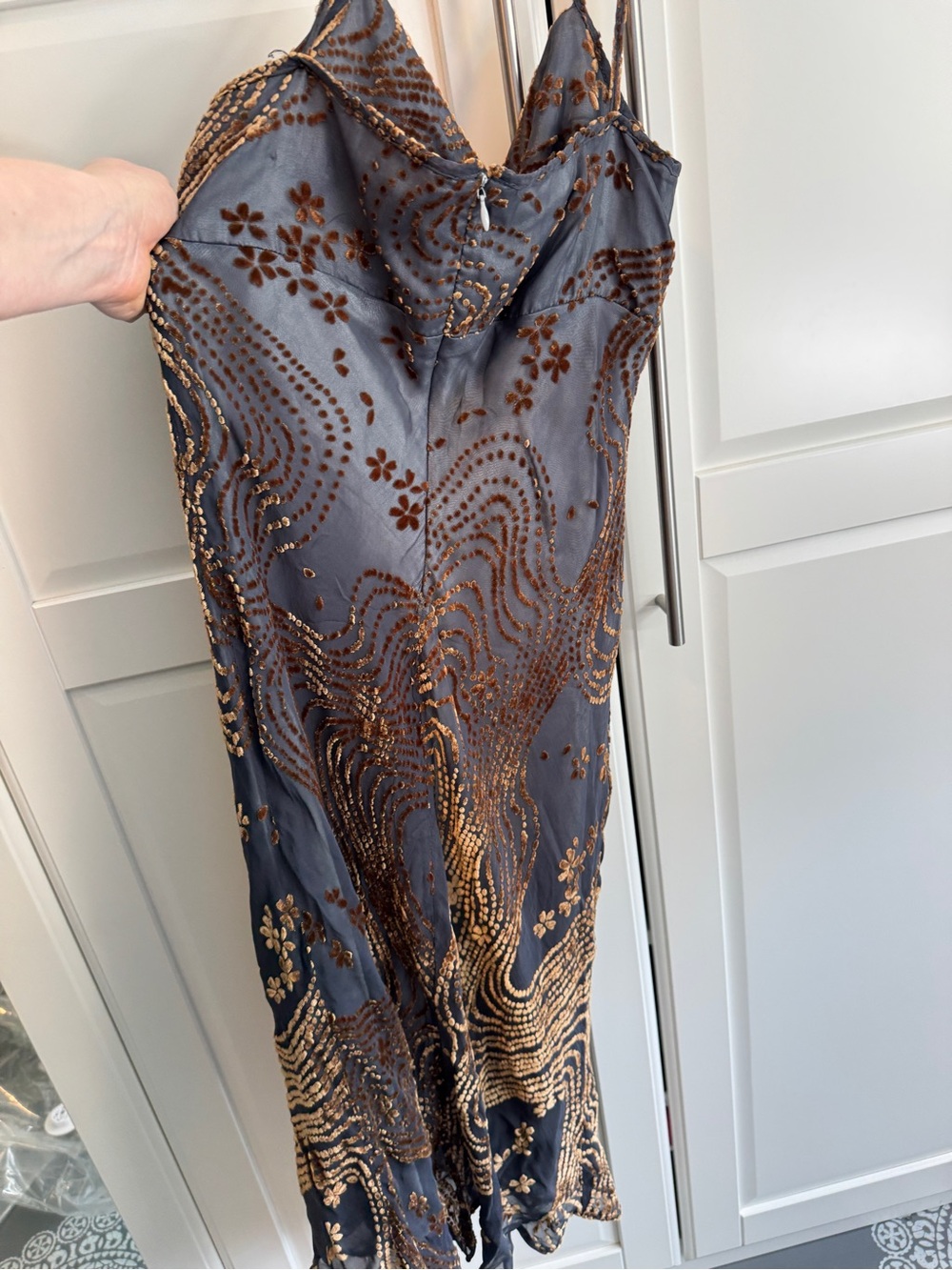 Vintage 90s ‘Events Australia’ Velvet Devoré Slip Dress - Picture 6 of 9